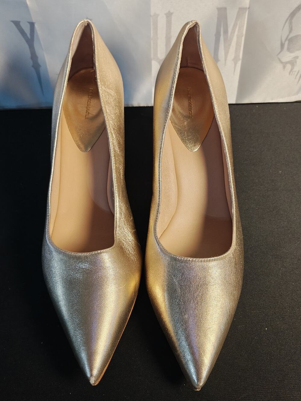 BRUNO MAGLI $350 Women's 42.5 (11.5) Gold Tara Pump Heel
